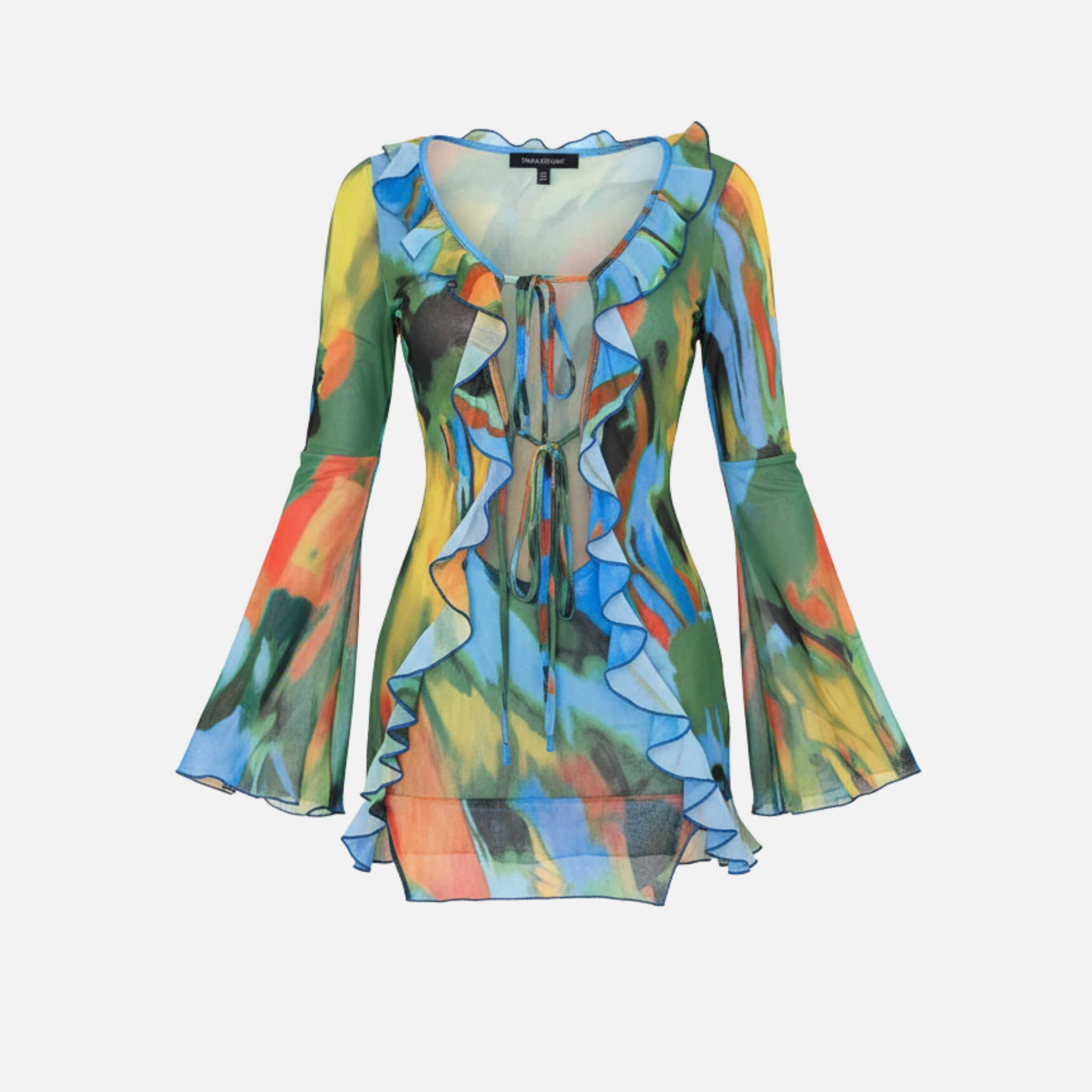 Midnight Mirage Ruffle Dress